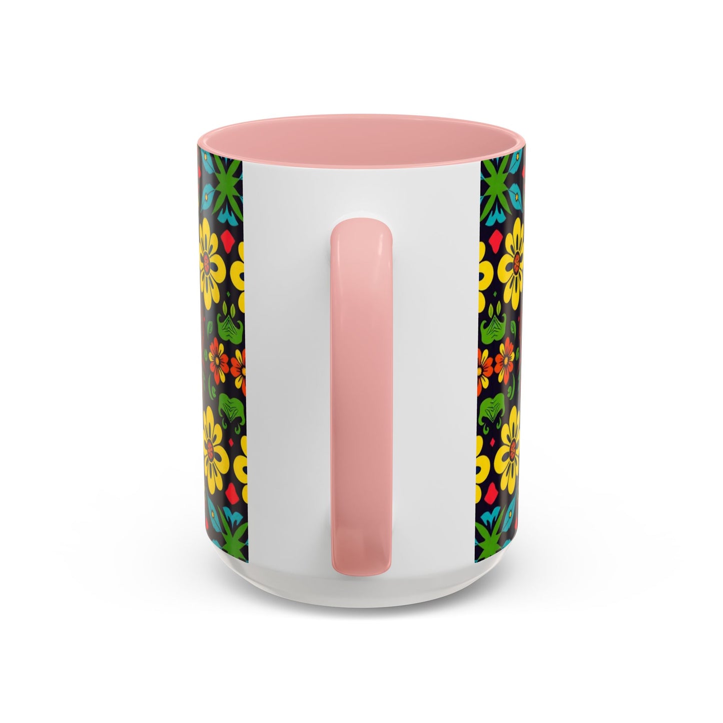 Accent Coffee Mug, Cancer, Zodiac v2, Flower Pattern, (11, 15oz)