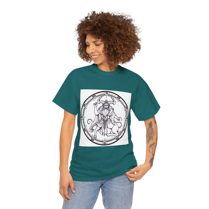 Unisex Heavy Cotton T-Shirt, Bull Centaur, Taurus Zodiac Design