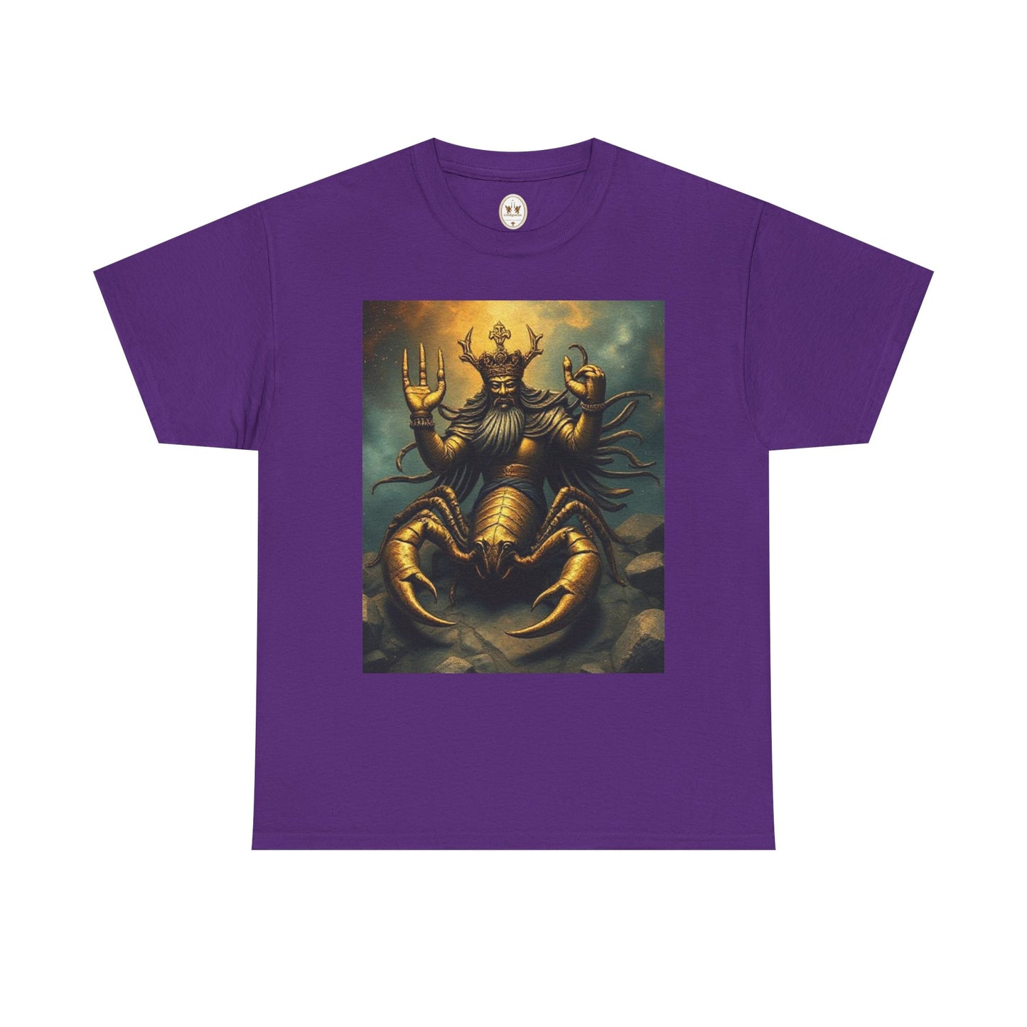 Unisex Heavy Cotton T-Shirt, Desert Scorpio King, Zodiac Design