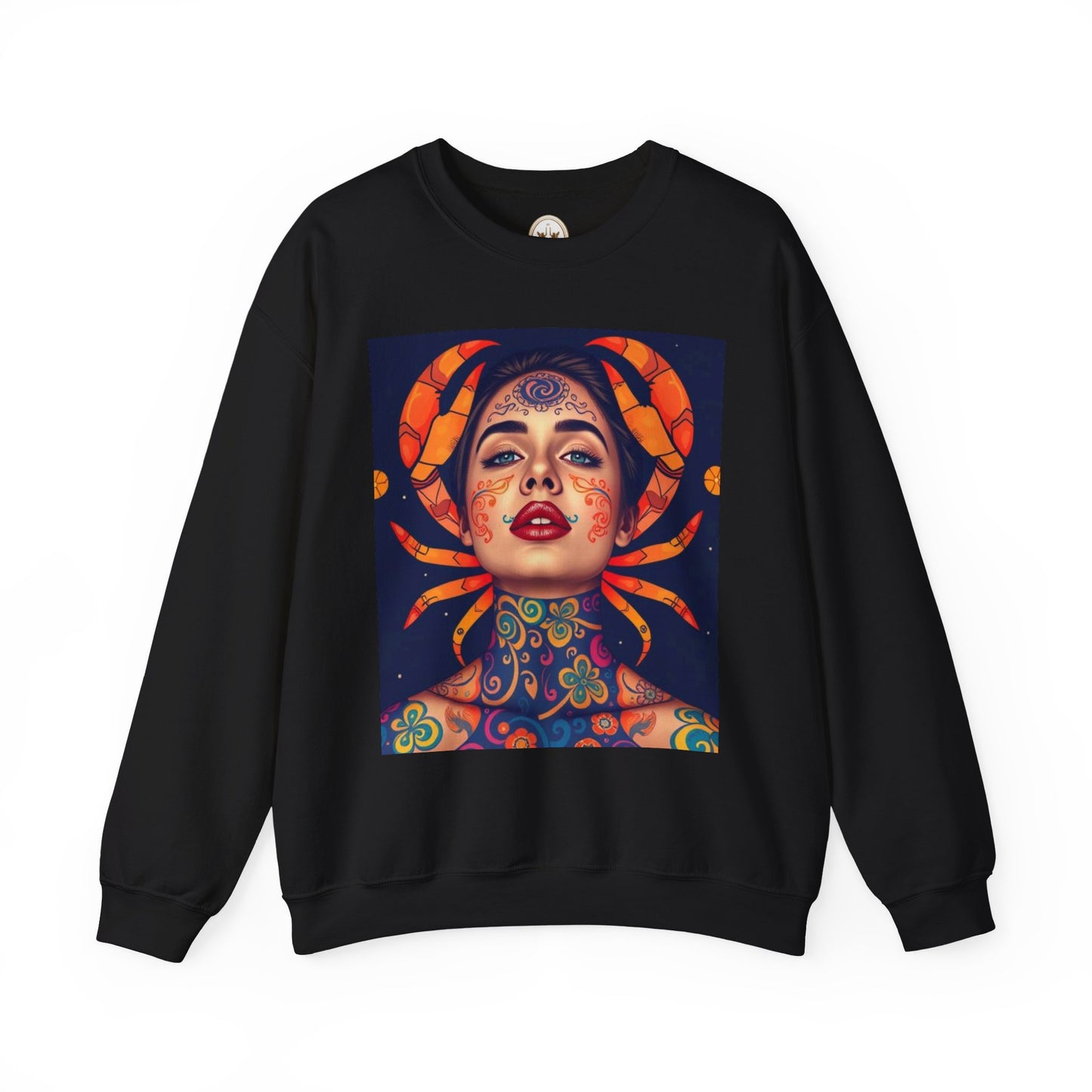 Unisex Heavy Blend™ Crewneck Sweatshirt, Cancer, Zodiac v1, Sexy Pattern