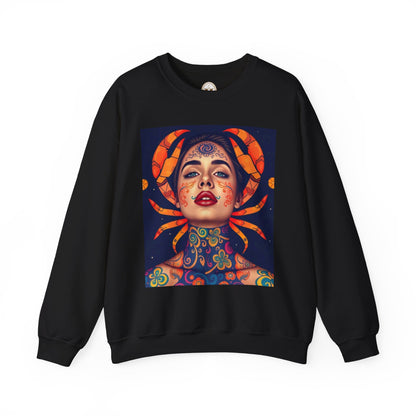 Unisex Heavy Blend™ Crewneck Sweatshirt, Cancer, Zodiac v1, Sexy Pattern