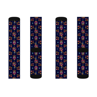 Sublimation Socks, Aquarius, Zodiac, Jewel Pattern