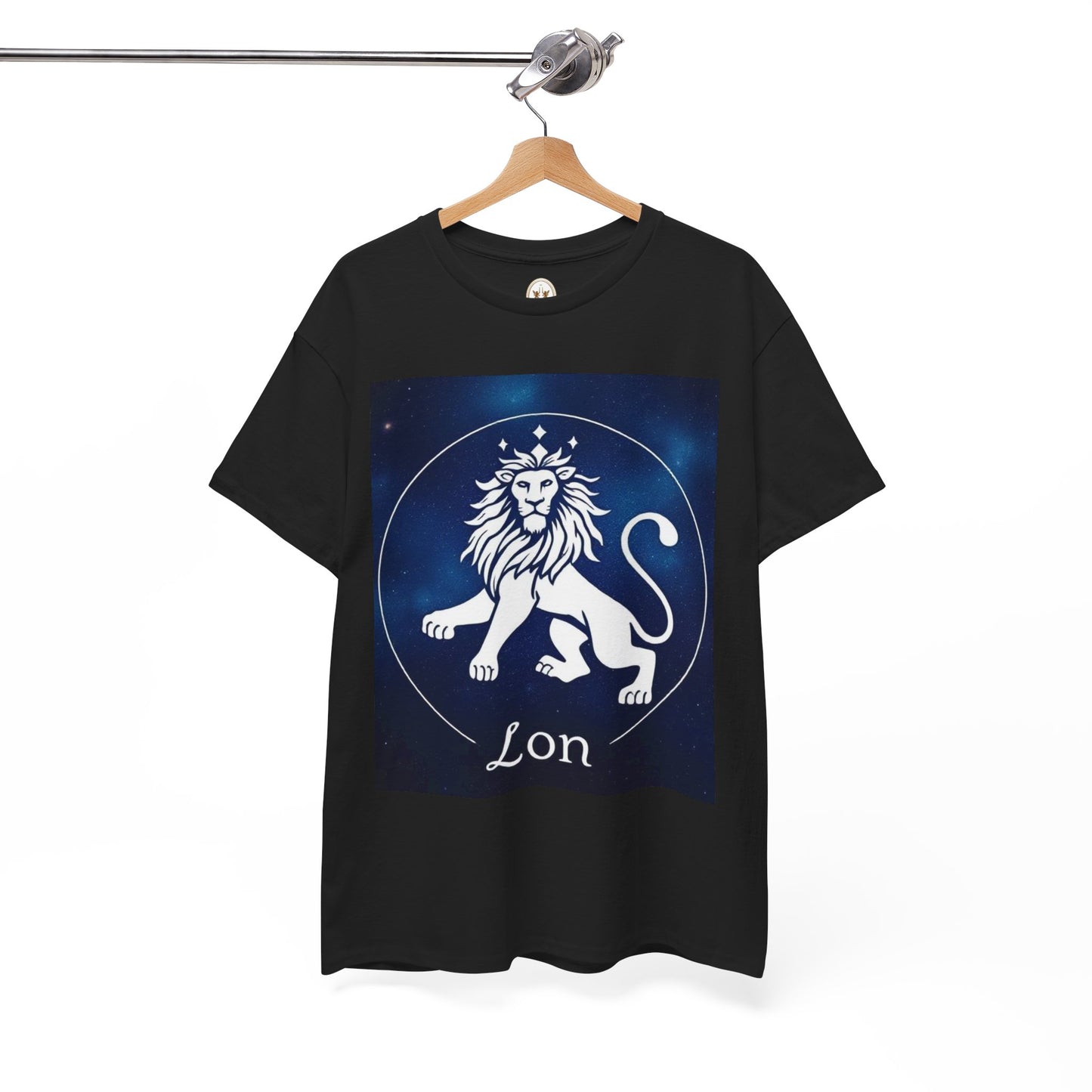 Unisex Heavy Cotton T-Shirt, Space Lion v1, Leo Zodiac Design