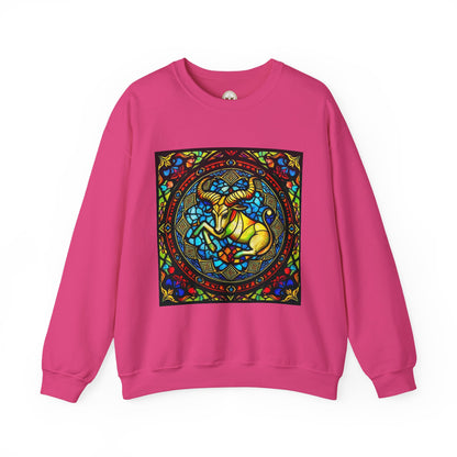 Unisex Heavy Blend™ Crewneck Sweatshirt, Glass, Taurus Zodiac Design