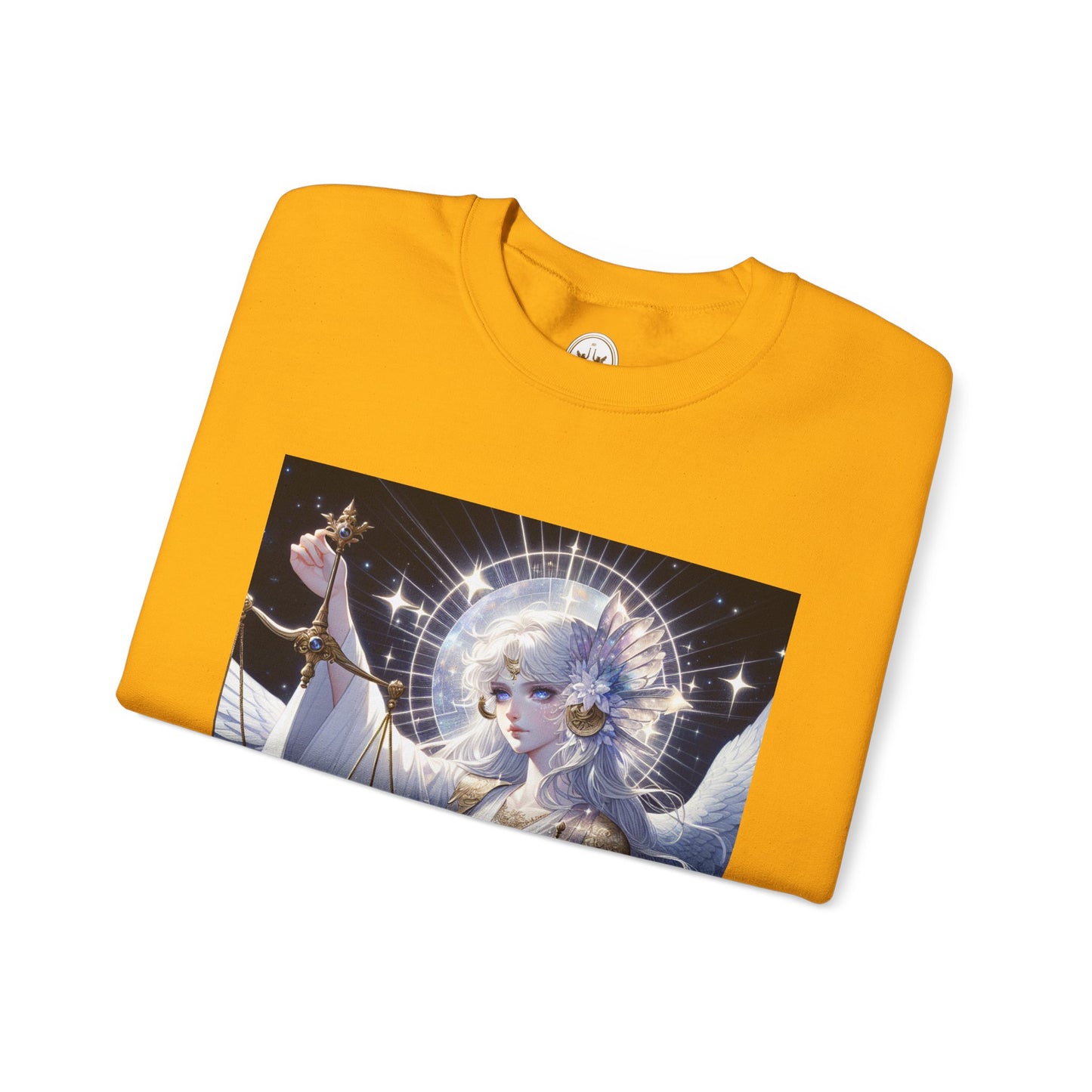 Unisex Heavy Blend™ Crewneck Sweatshirt,anime angel, Libra Zodiac Design