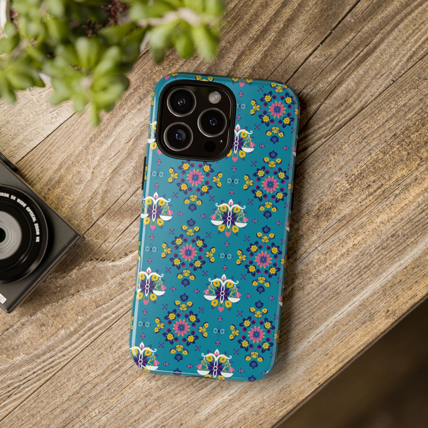 Tough Cases, Libra, Zodiac v2, Flower Pattern