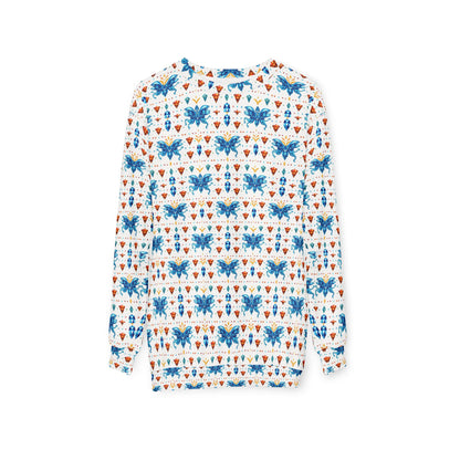 Unisex Sweatshirt (AOP), Aquarius, Zodiac v1, Jewel Pattern