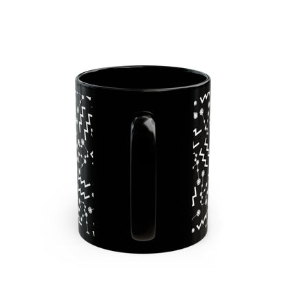Zodiac 11oz Black Mug Aquarius Zodiac Sign
