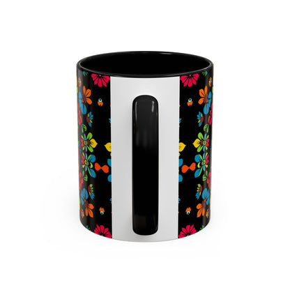 Accent Coffee Mug, Zodiac. Virgo, Flower Pattern, (11, 15oz)