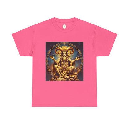 Unisex Heavy Cotton T-Shirt, On The Throne, Taurus Zodiac Design