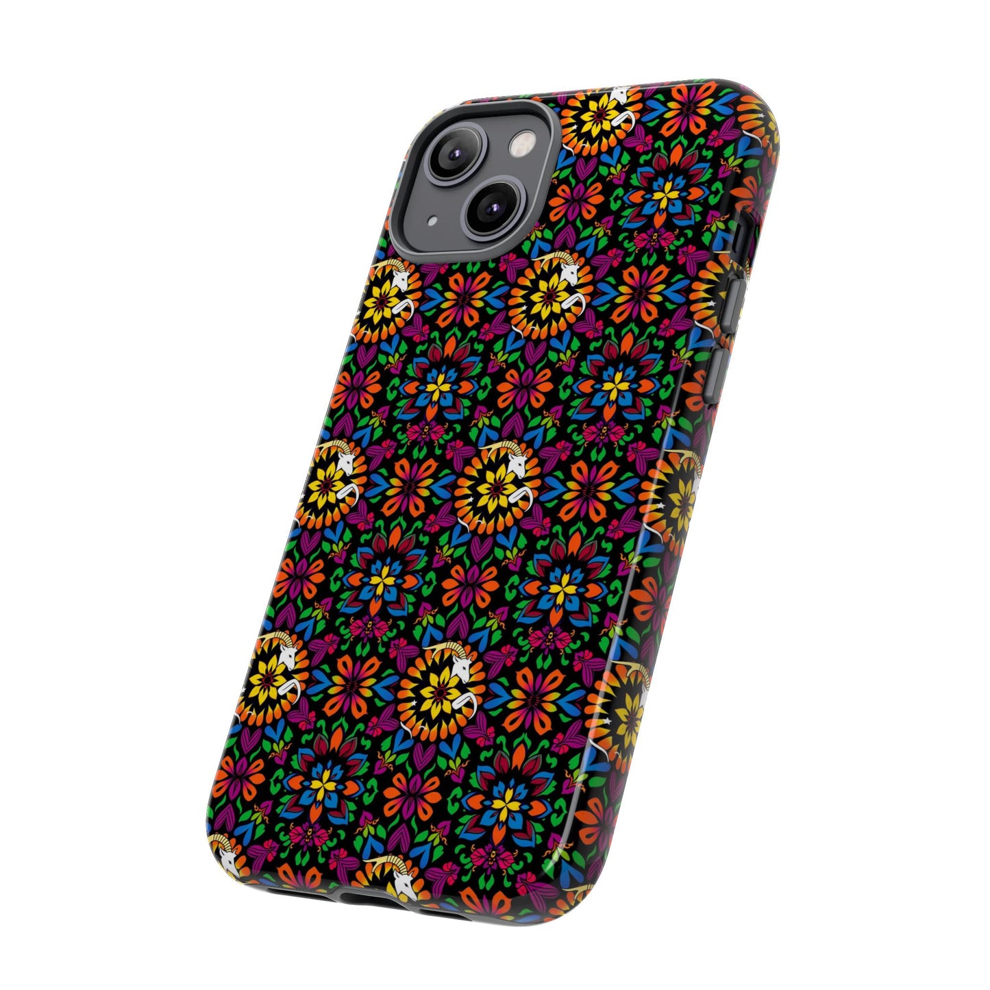 Tough Cases, Capricorn, Zodiac v2, Flower Pattern
