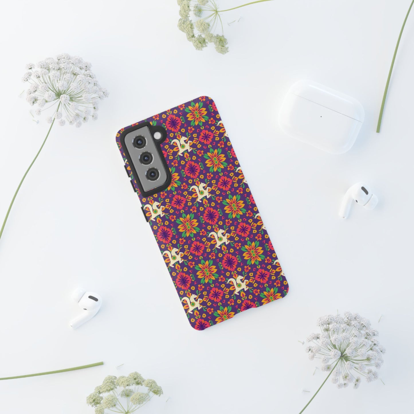 Tough Cases, Aquarius, Zodiac v1, Flower Pattern