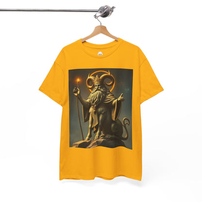 Unisex Heavy Cotton T-Shirt, Taurus God, Zodiac Design