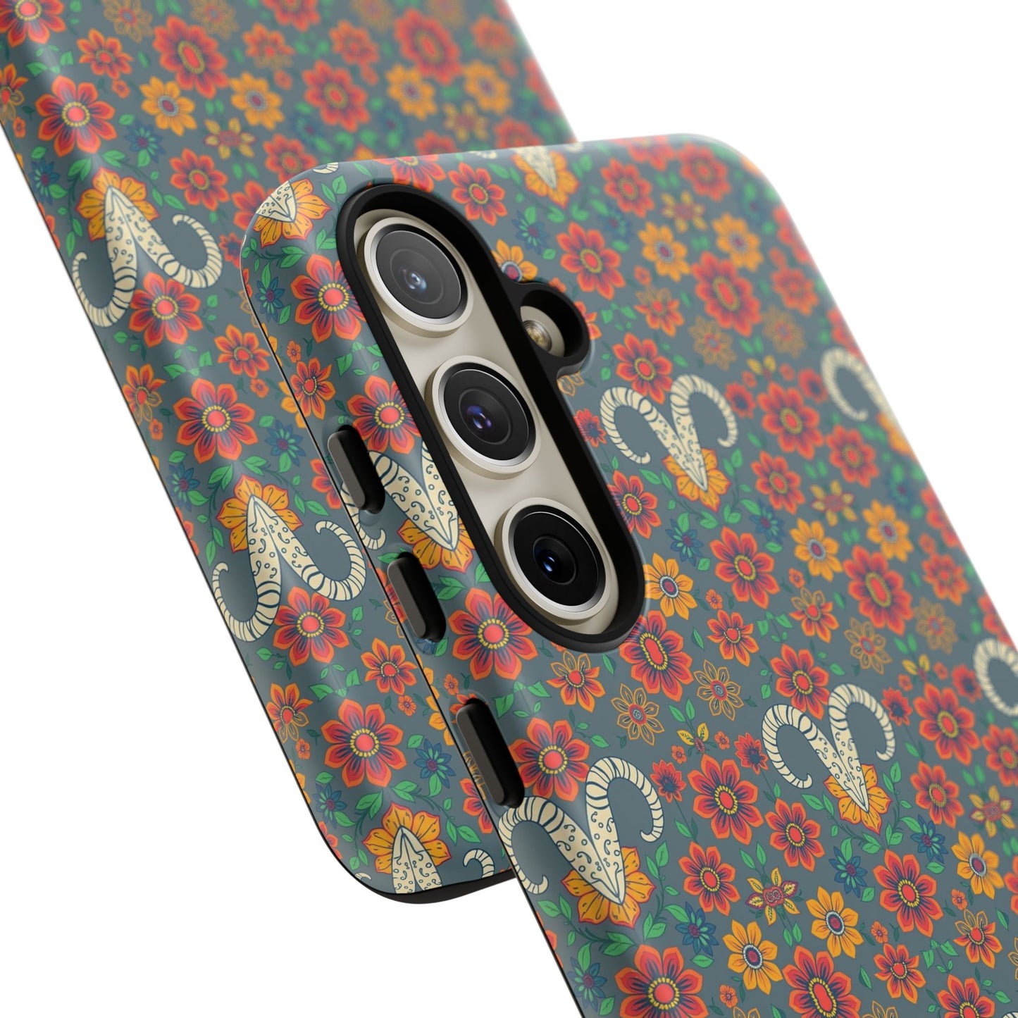 Tough Cases, Aries, Zodiac v3, Flower Pattern