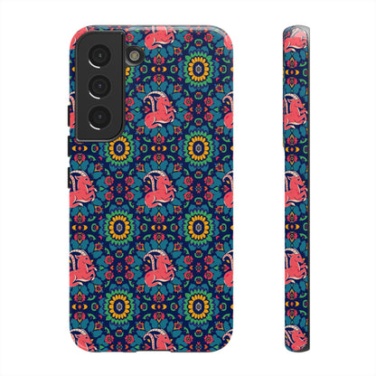 Tough Cases, Capricorn, Zodiac v1, Flower Pattern