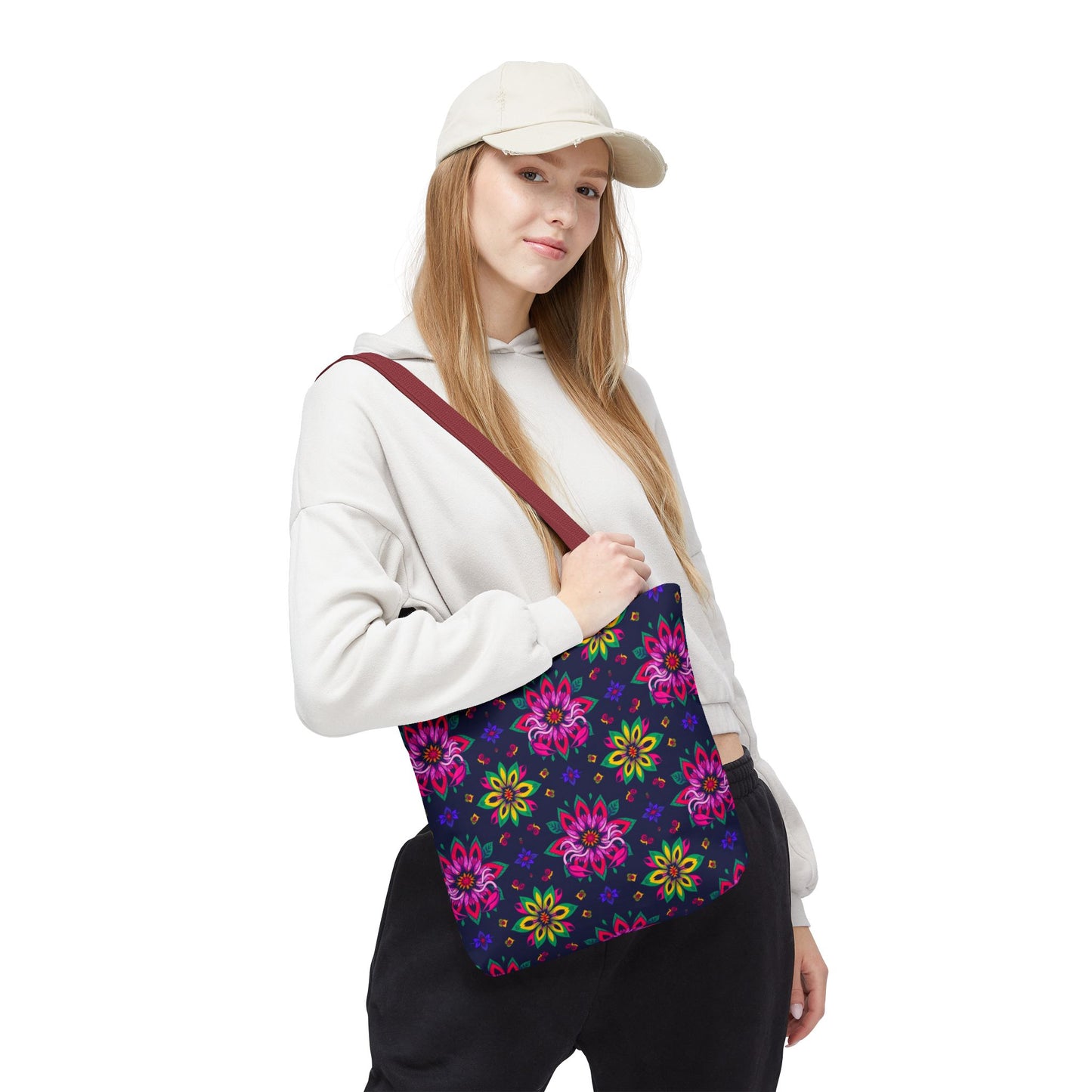 Tote Bag (AOP), Scorpio, Zodiac v2, Flower Pattern