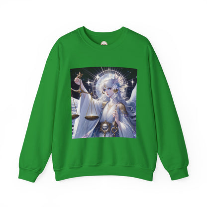 Unisex Heavy Blend™ Crewneck Sweatshirt,anime angel, Libra Zodiac Design