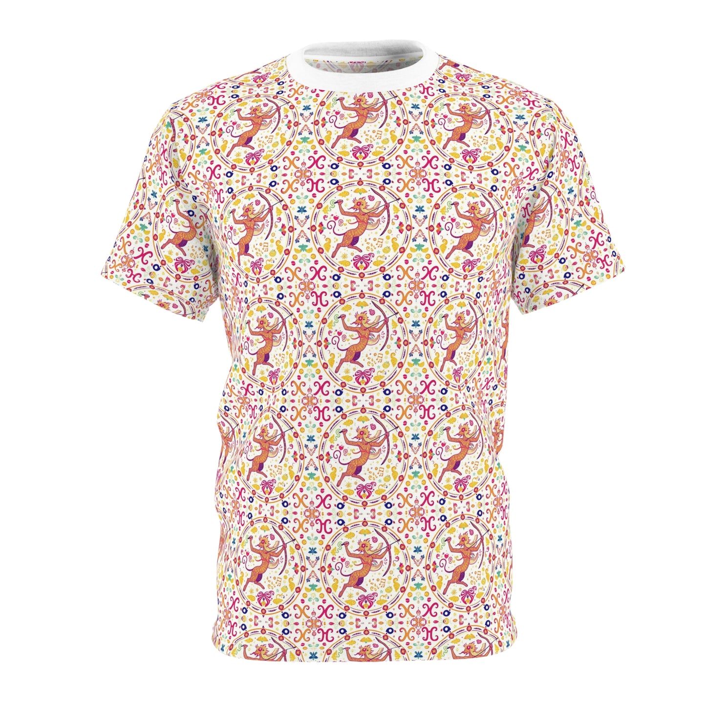 Unisex Cut & Sew T-Shirt, AOP, Sagittarius, Zodiac, Pattern