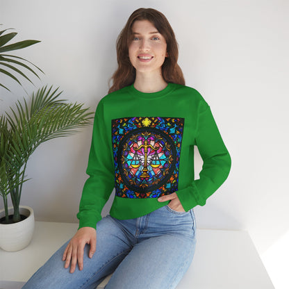 Unisex Heavy Blend™ Crewneck Sweatshirt, Glass 1, Libra Zodiac Design