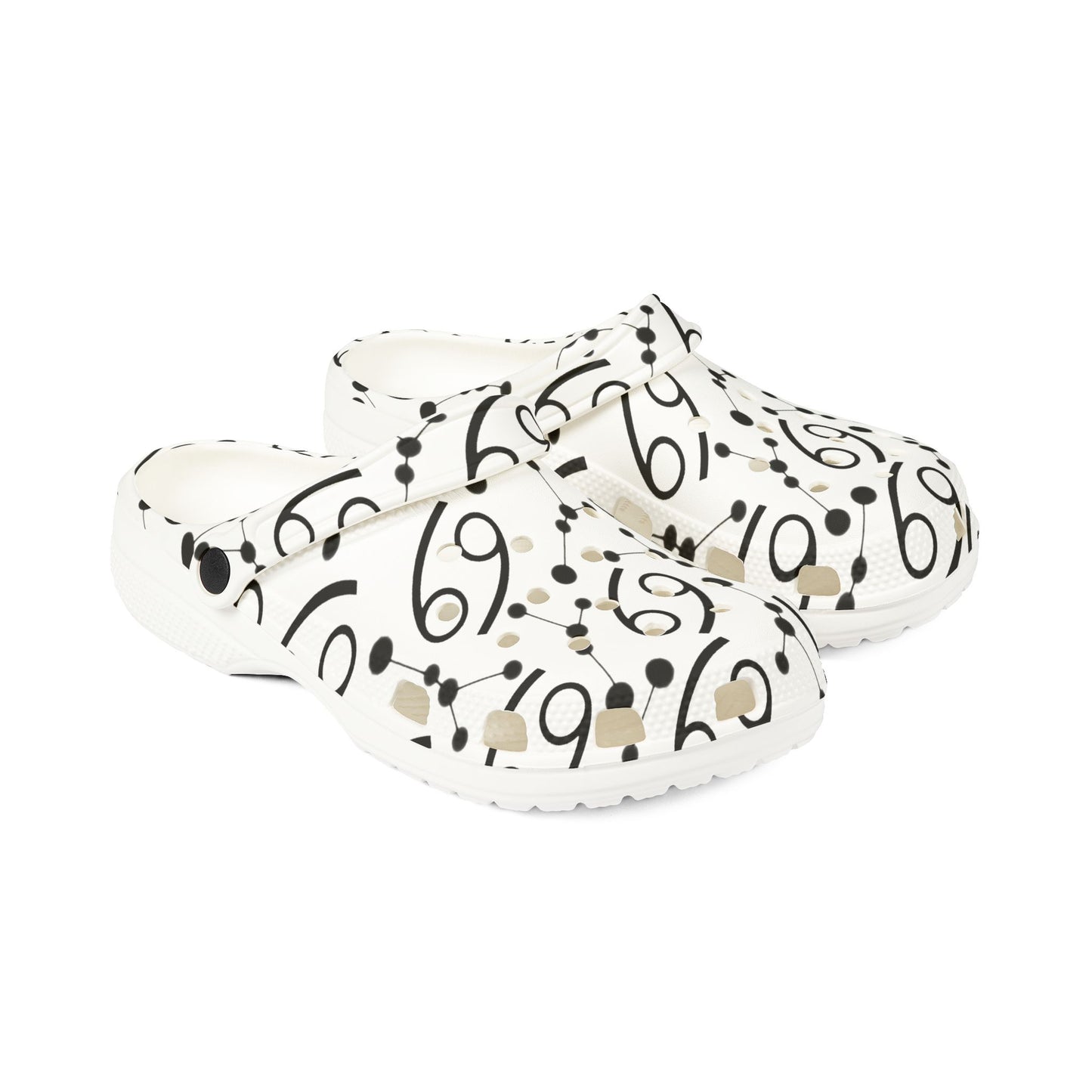 EVA Foam Rubber Shoes (AOP), Material 100% EVA, Cancer Zodiac Design