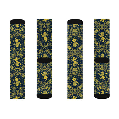 Sublimation Socks, Leo, Zodiac, Pattern