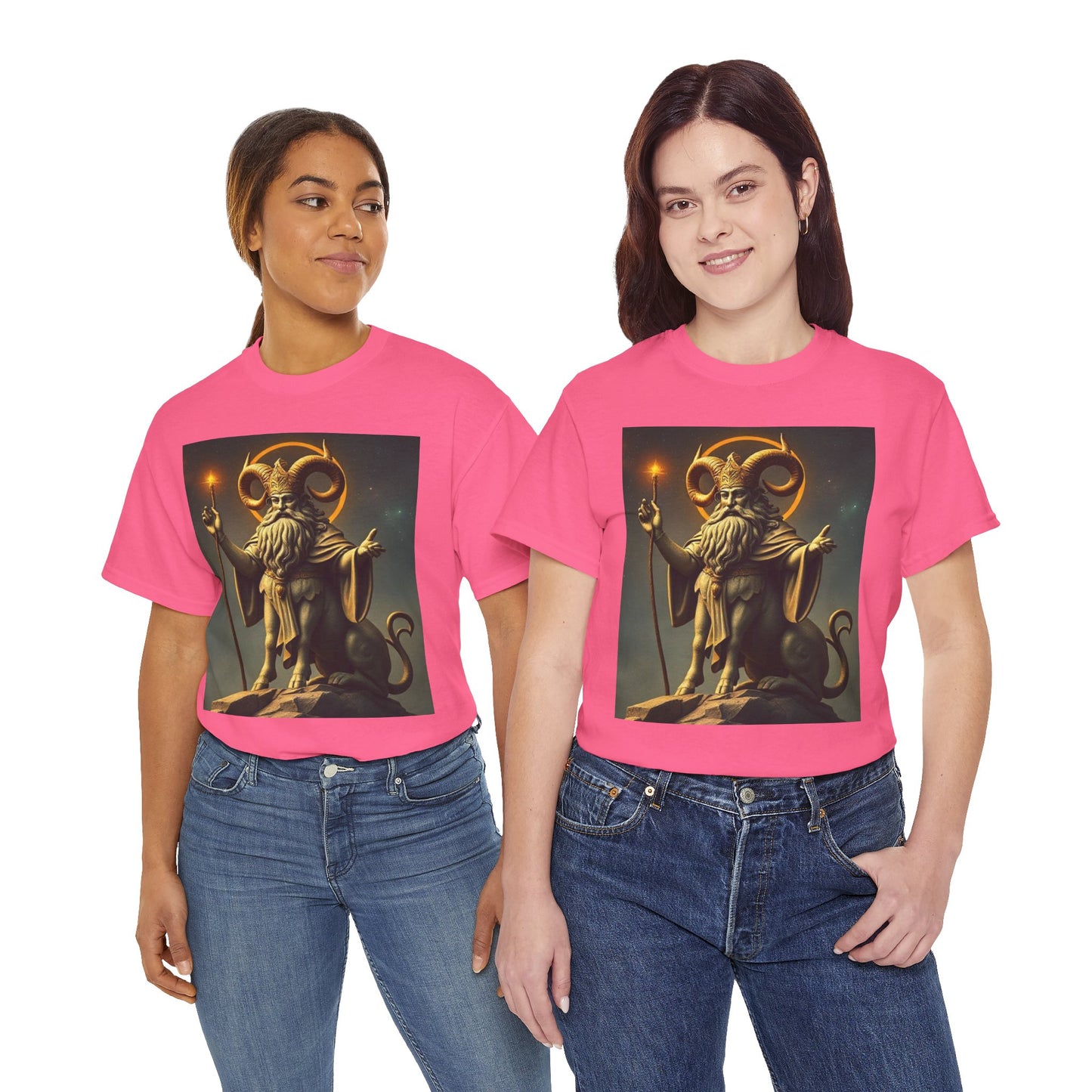 Unisex Heavy Cotton T-Shirt, Taurus God, Zodiac Design