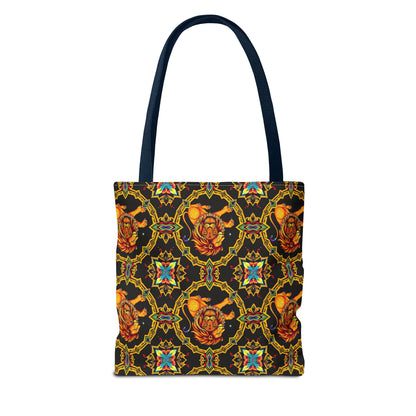Tote Bag (AOP), Leo, Zodiac, Jewel Pattern