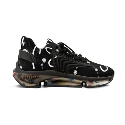 Men's Mesh Sneakers, Aries Zodiac Sign, AOP, Black