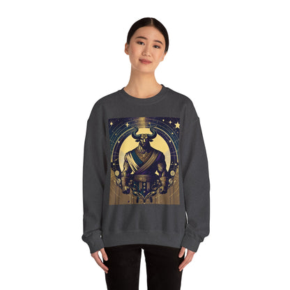 Unisex Heavy Blend™ Crewneck Sweatshirt, Minotaur, Taurus Zodiac Design