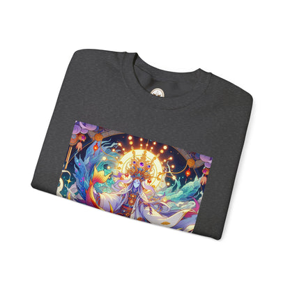 Unisex Heavy Blend™ Crewneck Sweatshirt, Anime Pisces King, Zodiac Design
