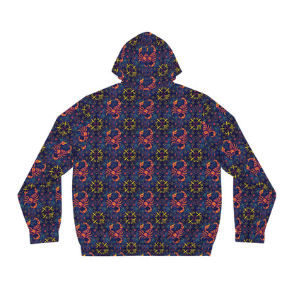 Full-Zip Hoodie (AOP), Scorpio, Zodiac v1, Pattern