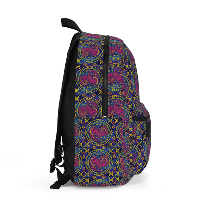 Backpack, Capricorn, Zodiac v2, Metal Pattern