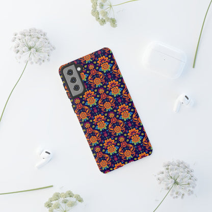 Tough Cases, Cancer, Zodiac, Flower Pattern