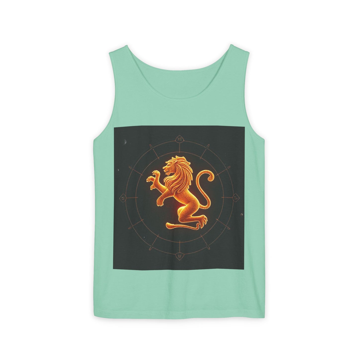 Unisex Garment-Dyed, Tank Top, Leo Design, Space Animal v1, 100% US cotton