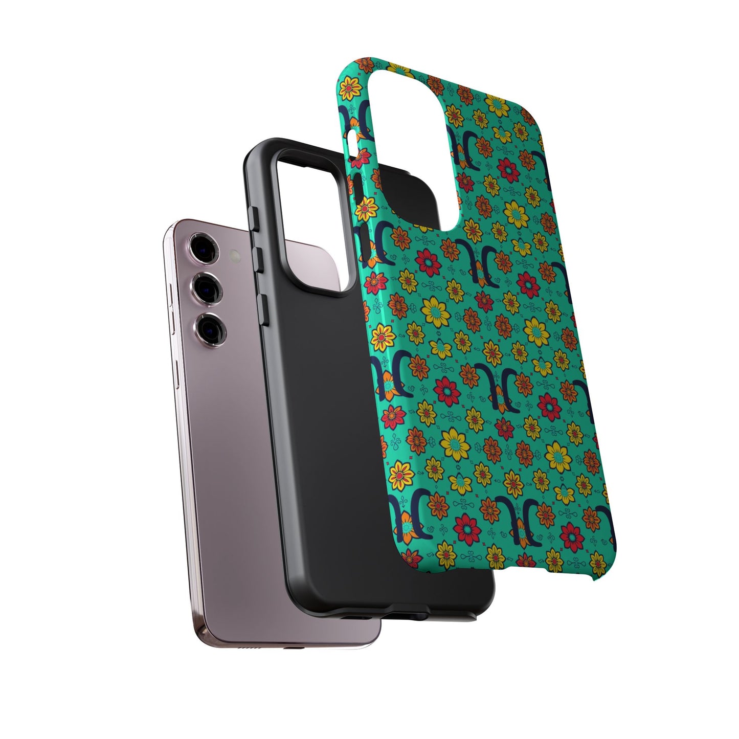 Tough Cases, Aquarius, Zodiac v2, Flower Pattern