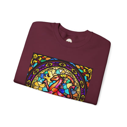 Unisex Heavy Blend™ Crewneck Sweatshirt, Glass, Aries Zodiac Design