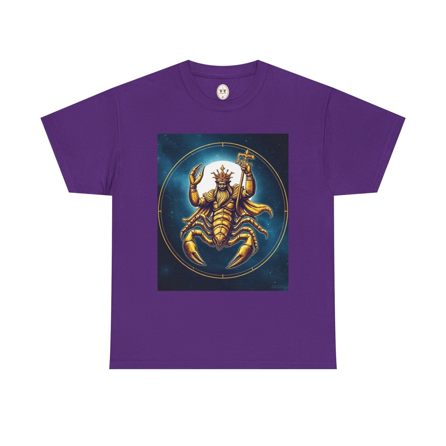 Unisex Heavy Cotton T-Shirt, Moon, Scorpio Zodiac Design