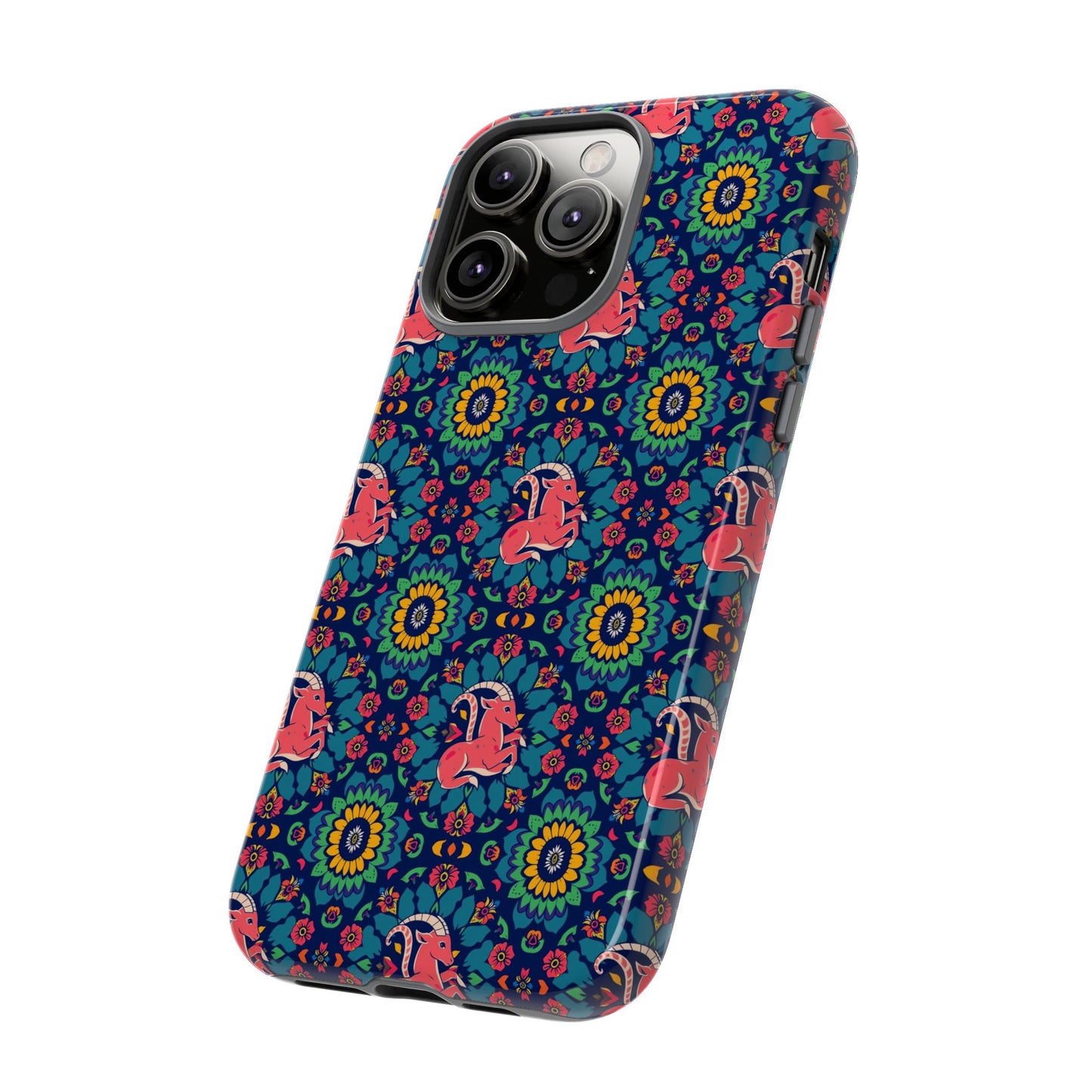 Tough Cases, Capricorn, Zodiac v1, Flower Pattern