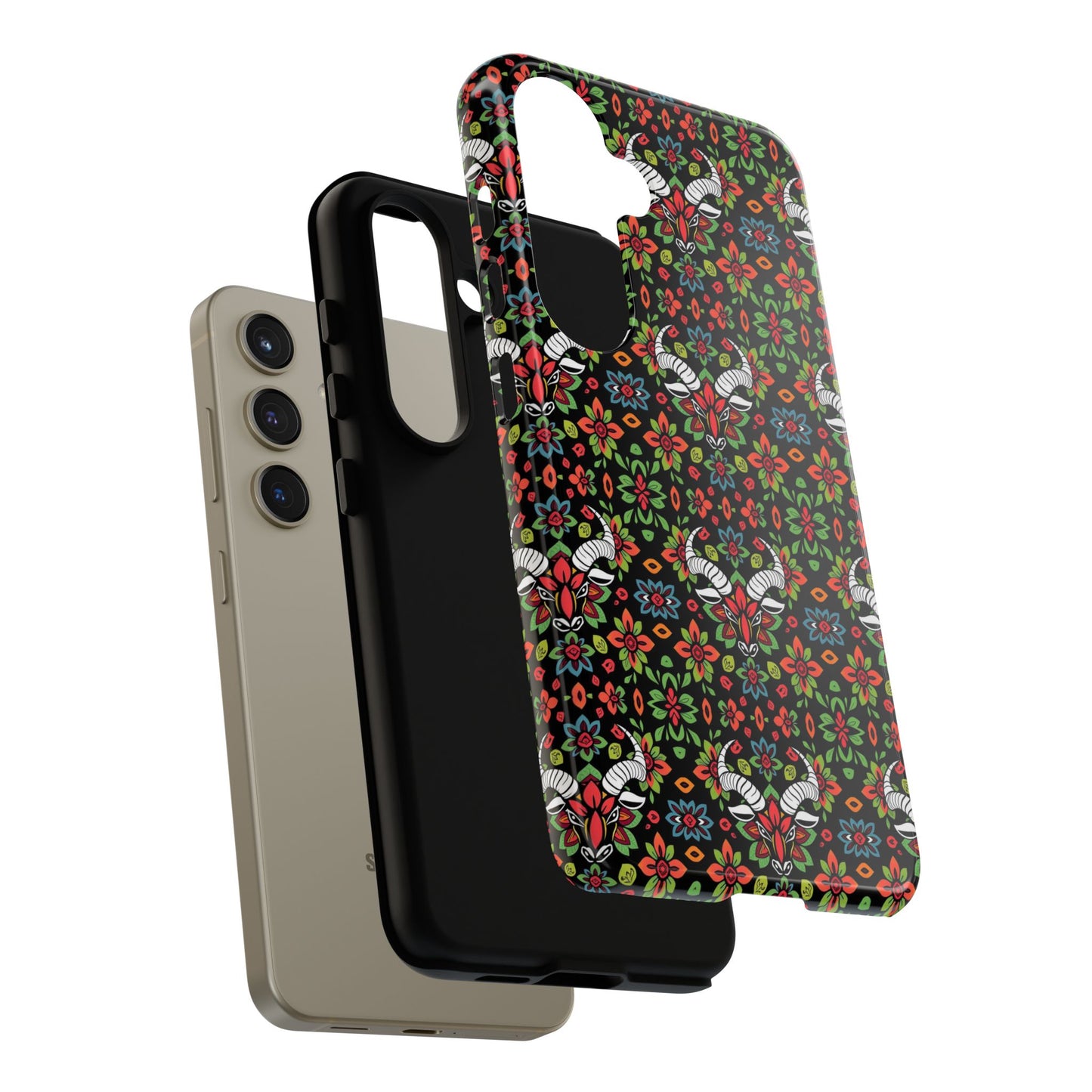 Tough Cases, Taurus, Zodiac v2, Flower Pattern