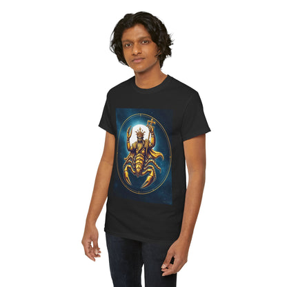 Unisex Heavy Cotton T-Shirt, Moon, Scorpio Zodiac Design