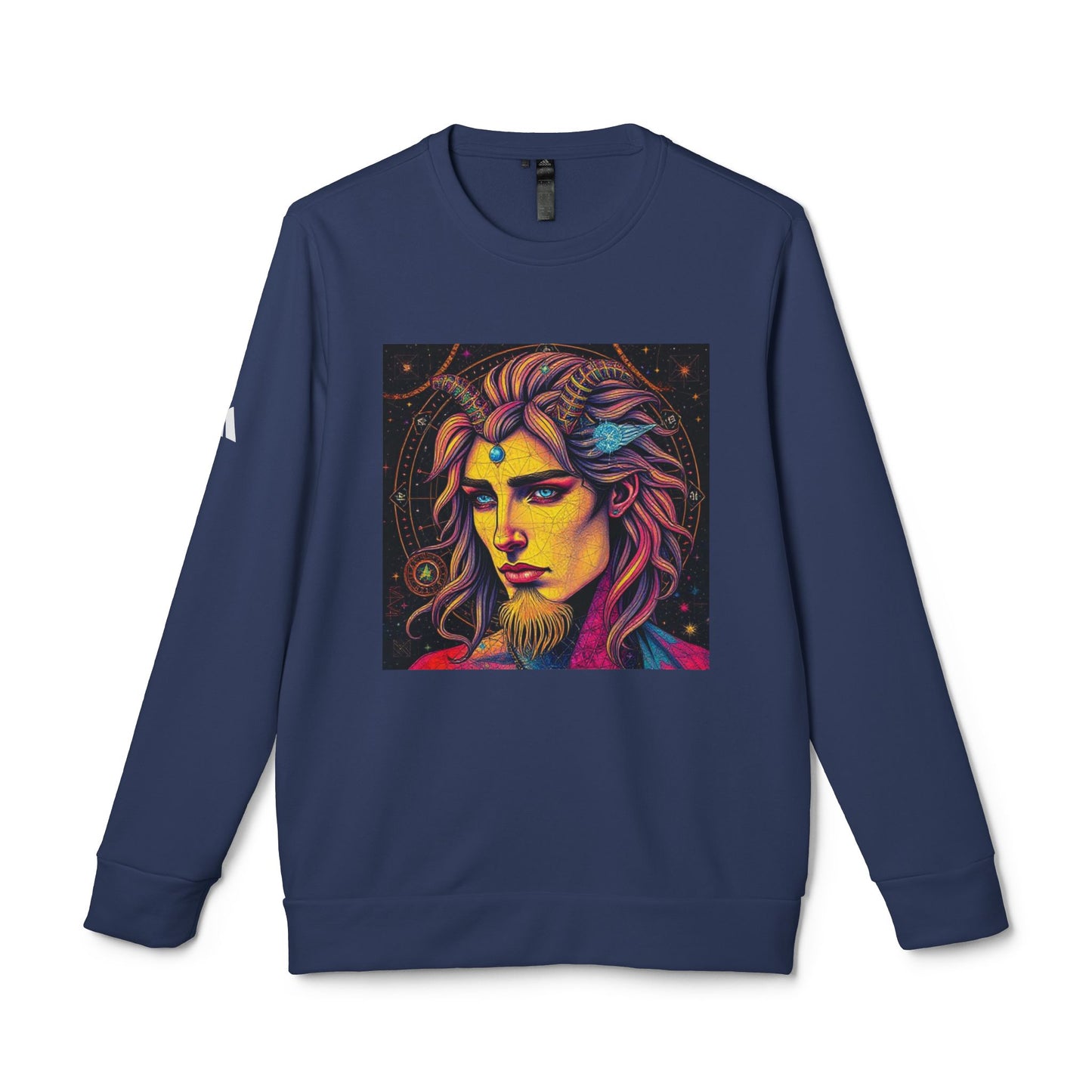 Adidas, Unisex Fleece Crewneck Sweatshirt, Aquarius, Pop Art v1, Zodiac