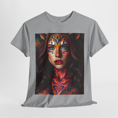 Unisex Heavy Cotton T-Shirt, Leo, Zodiac, Sexy Art