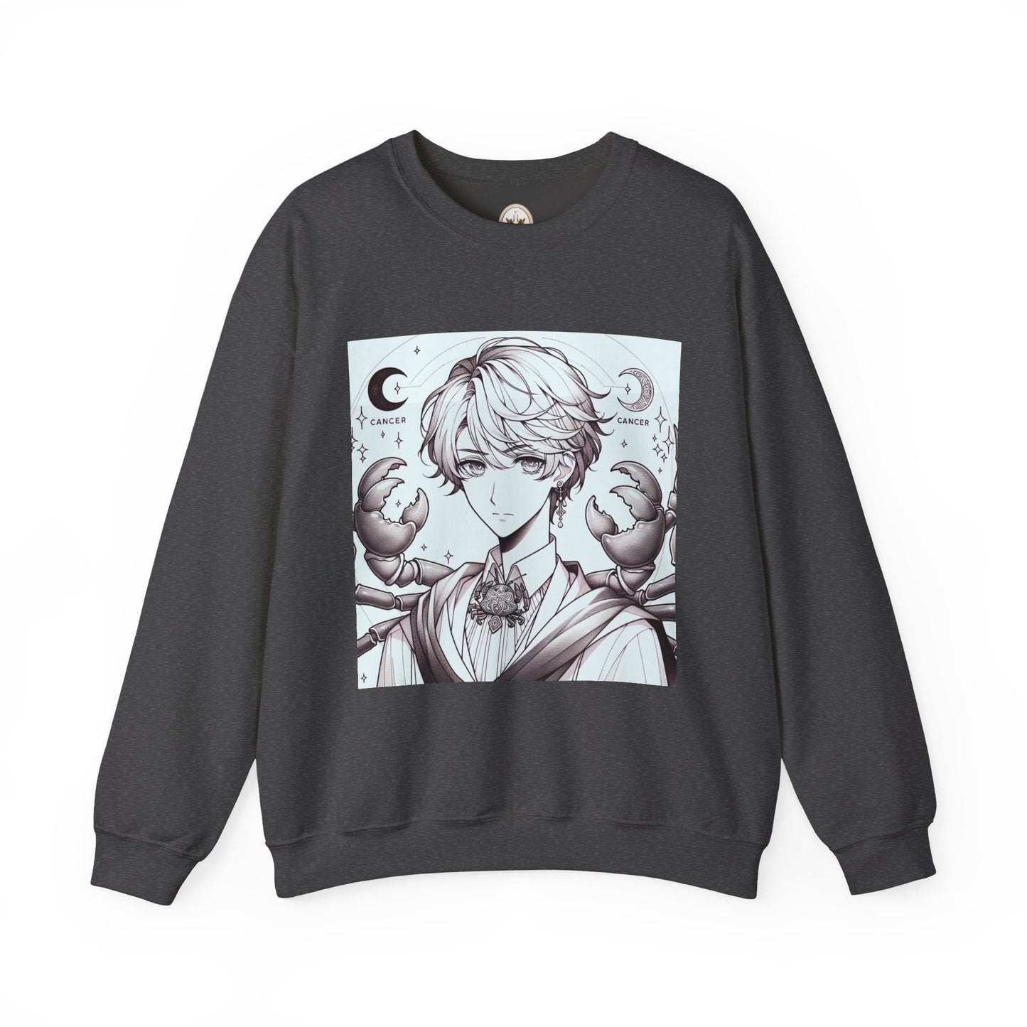 Unisex Heavy Blend™ Crewneck Sweatshirt,Two Moon, Cancer Zodiac Design
