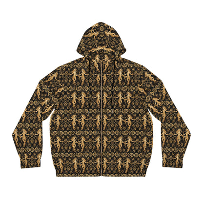 Full-Zip Hoodie (AOP), Gemini, Zodiac v2, Pattern