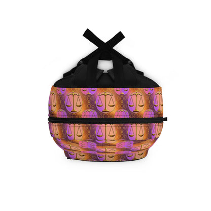 Backpack, Libra, Zodiac v1, Metal Pattern