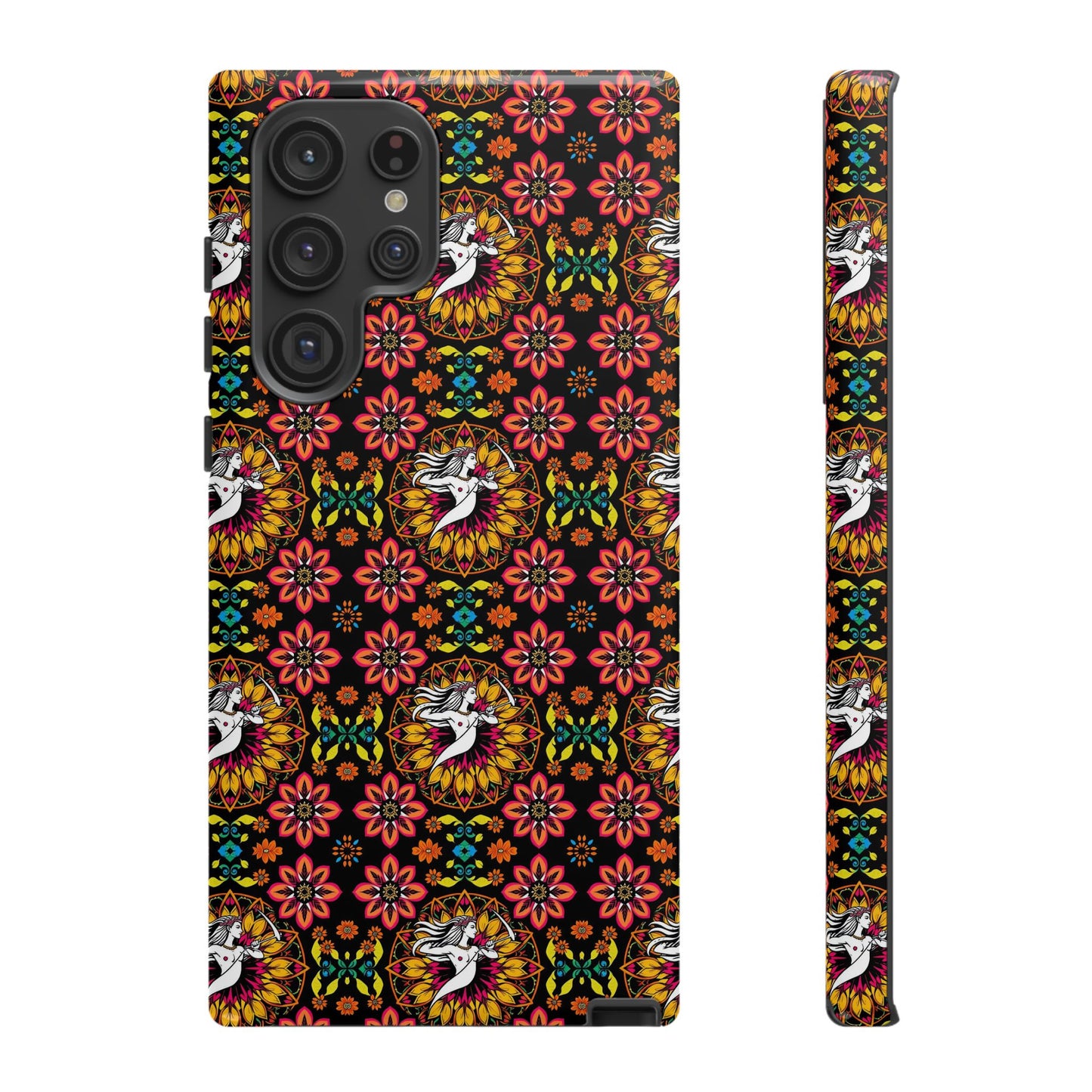 Tough Cases, Sagittarius, Zodiac v2, Flower Pattern