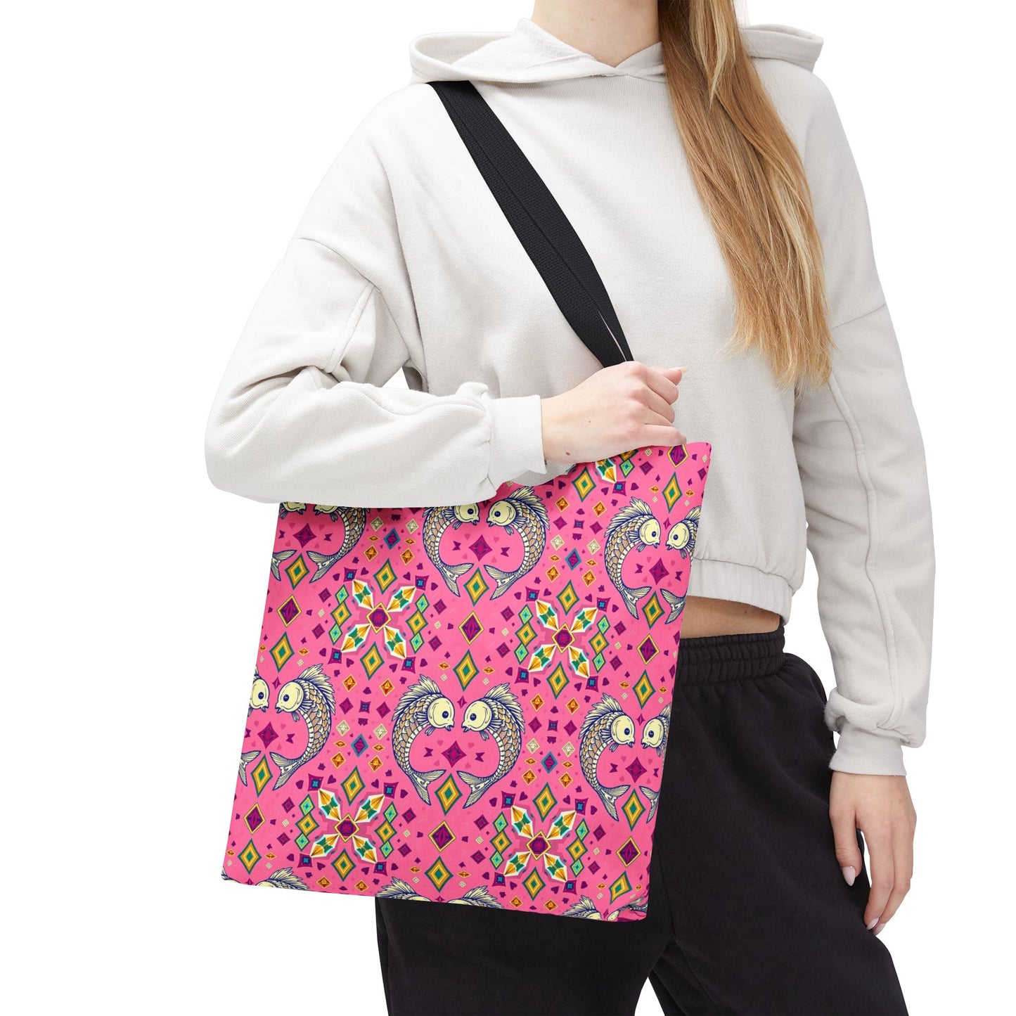 Tote Bag (AOP), Pisces, Zodiac, Jewel Pattern
