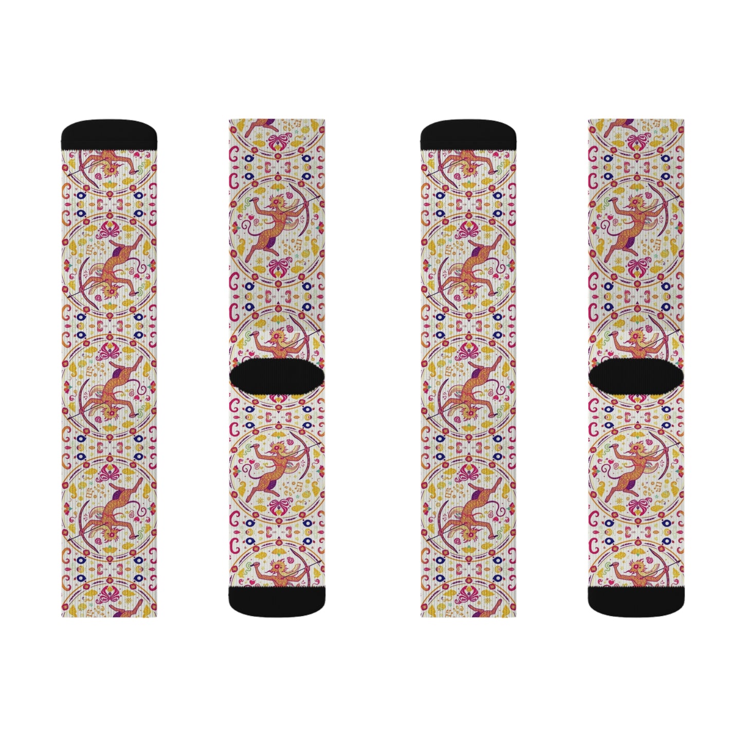 Sublimation Socks, Sagittarius, Zodiac v2, Pattern