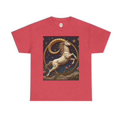 Unisex Heavy Cotton T-Shirt, Aries Animal 1v, Zodiac Design