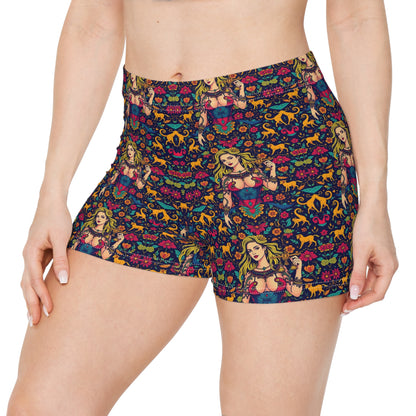 Women's Shorts, (AOP), Libra, Zodiac v3, Sexy Pattern